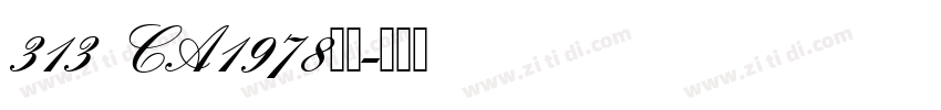 313 CA1978字体字体转换